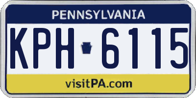 PA license plate KPH6115