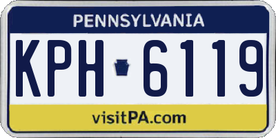 PA license plate KPH6119