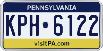 PA license plate KPH6122