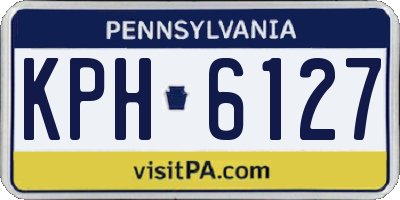 PA license plate KPH6127