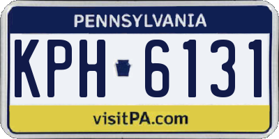 PA license plate KPH6131