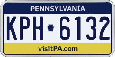 PA license plate KPH6132