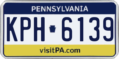 PA license plate KPH6139