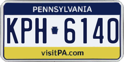 PA license plate KPH6140
