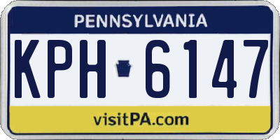 PA license plate KPH6147