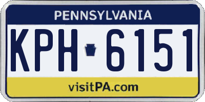 PA license plate KPH6151