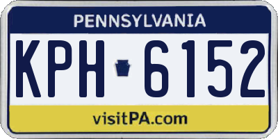 PA license plate KPH6152