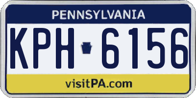 PA license plate KPH6156