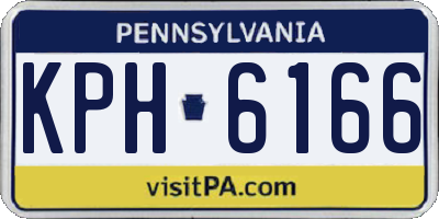 PA license plate KPH6166