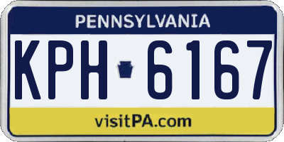 PA license plate KPH6167