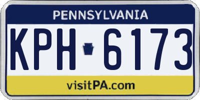 PA license plate KPH6173