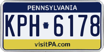 PA license plate KPH6178