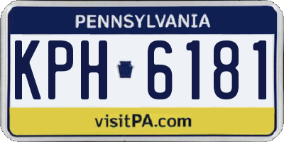 PA license plate KPH6181