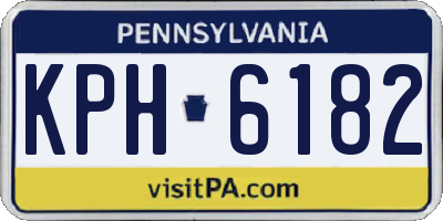 PA license plate KPH6182