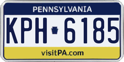 PA license plate KPH6185