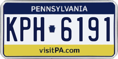 PA license plate KPH6191