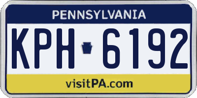 PA license plate KPH6192