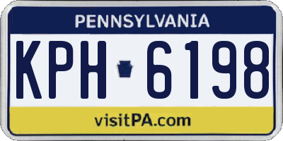 PA license plate KPH6198