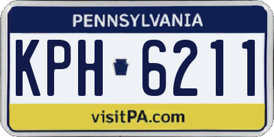 PA license plate KPH6211
