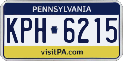 PA license plate KPH6215