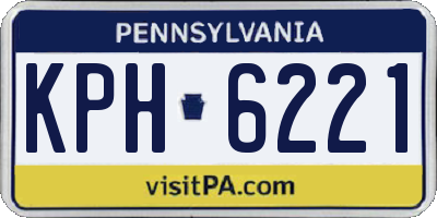 PA license plate KPH6221