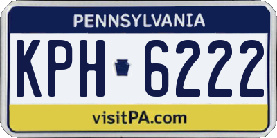 PA license plate KPH6222
