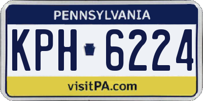PA license plate KPH6224