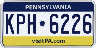 PA license plate KPH6226