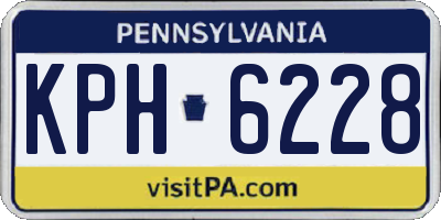 PA license plate KPH6228