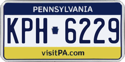 PA license plate KPH6229