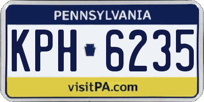 PA license plate KPH6235