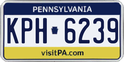 PA license plate KPH6239