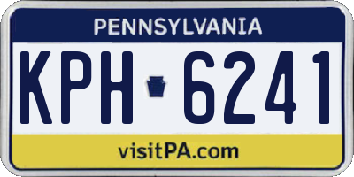 PA license plate KPH6241