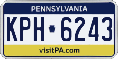 PA license plate KPH6243