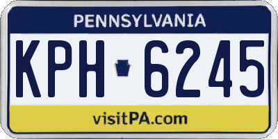 PA license plate KPH6245