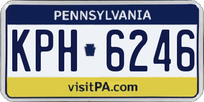 PA license plate KPH6246