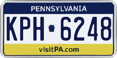 PA license plate KPH6248