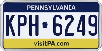 PA license plate KPH6249