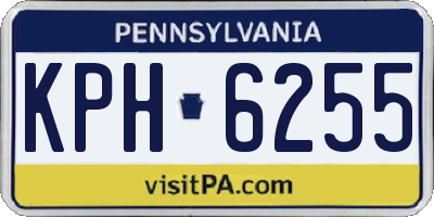 PA license plate KPH6255