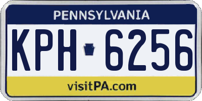 PA license plate KPH6256