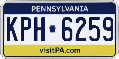 PA license plate KPH6259