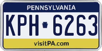 PA license plate KPH6263