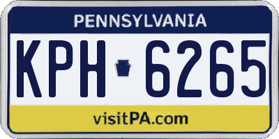 PA license plate KPH6265