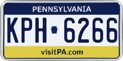 PA license plate KPH6266