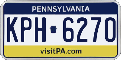 PA license plate KPH6270