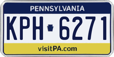 PA license plate KPH6271