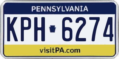 PA license plate KPH6274