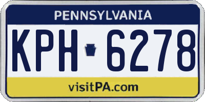 PA license plate KPH6278