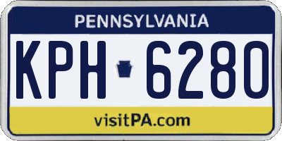 PA license plate KPH6280