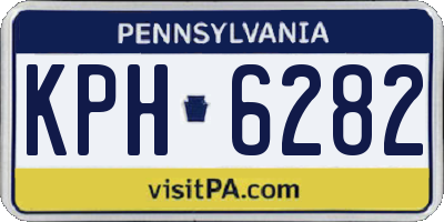 PA license plate KPH6282